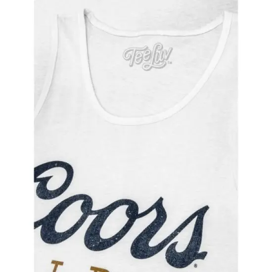 Tee Luv Distressed Coors Banquet Beer Logo Tank Top image {2}