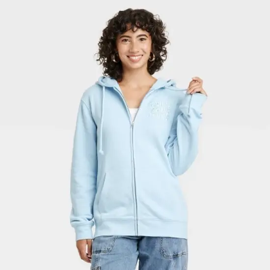 Women's Trust Your Magic Zip-Up Graphic Hoodie - Blue image {3}