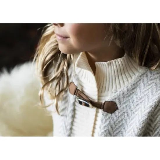 Hope & Henry Girls' Toggle Sweater Cardigan, Infant image {4}