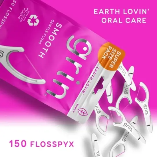 Grin Oral Care Smooth Floss Picks - 150ct image {7}