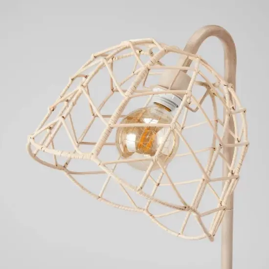 Rattan Kids' Floor Lamp Natural - Pillowfort&trade; image {3}