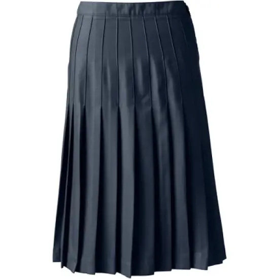 Lands' End Lands' End School Uniform Women's Solid Pleated Skirt Below the Knee image {3}