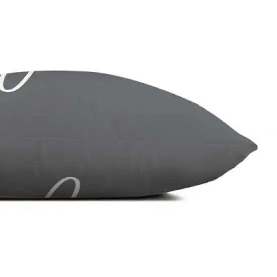 Creative Products Relax Thin Script Grey and White 14x20 Indoor / Outdoor Pillow image {2}