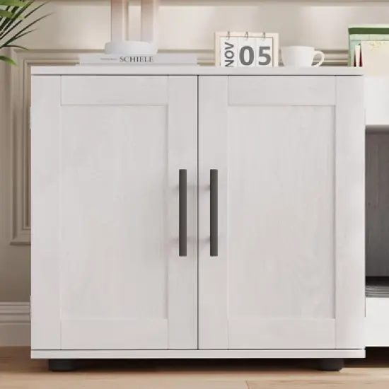 Litter Box Enclosure for 2 Cats, Cat House,Hidden Litter Box Enclosure Furniture,Wooden Enclosed Cat Litter Box Furniture,55&rdquo;L x 17.7&rdquo;W x 22.5&rdquo;H image {4}