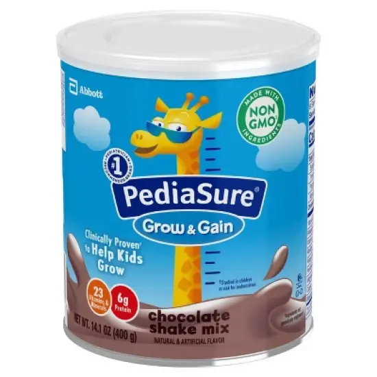 PediaSure Grow & Gain Non-GMO Shake Mix Chocolate Powder - 14.1oz image {5}