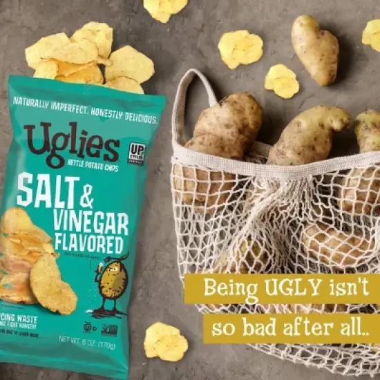 Uglies Salt & Vinegar Kettle Cooked  Potato Chips - 6oz image {2}