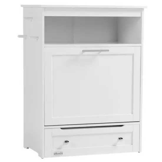 Gulches PawHut Pet Feeder Station with Storage Cabinet & Raised Bowls - White image {3}