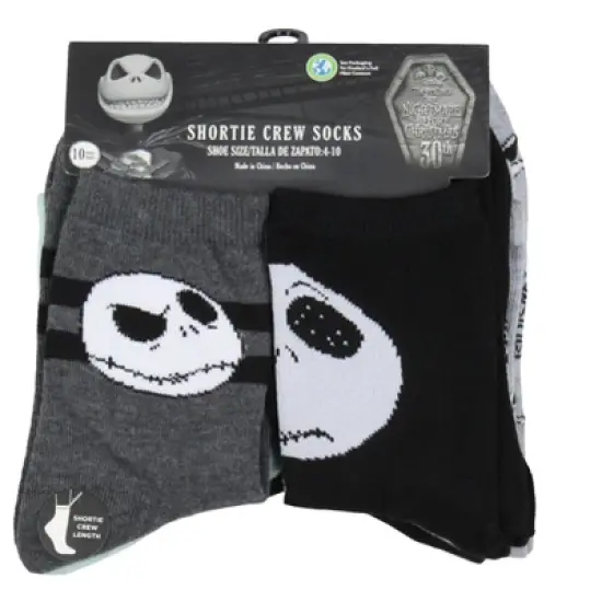 Disney NBC Women's Jack Skellington And Friends Shortie Crew Socks 10 Pack image {6}