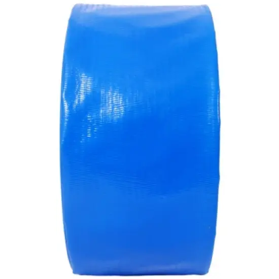 Syemin Drip Irrigation 100Ft Pool Backwash Hose, Heavy Duty Water Discharge Hose for Swimming Pool Filter Pump with 2 Clamp, Blue, 3"*3"*3" image {3}