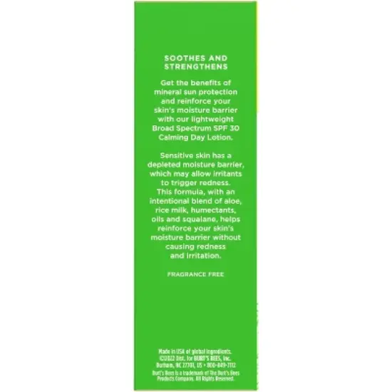 Burt's Bees Sensitive Calming Day Face Moisturizer - SPF 30 - 1.8oz image {6}