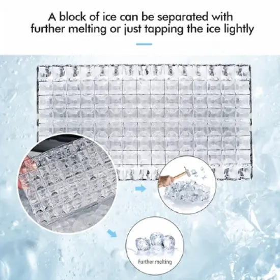 Costway Built-In Stainless Steel Commercial 110Lbs/24H Ice Maker Portable Ice Machine image {8}