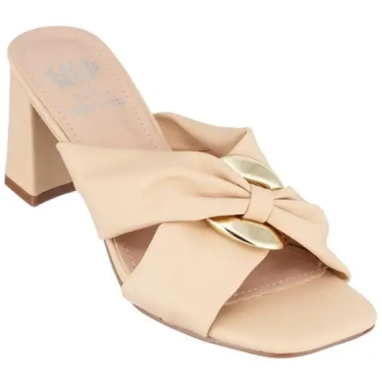 GC Shoes Zane Knotted Cross Strap Block Heel Sandals image {7}