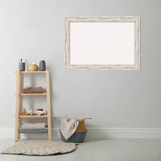 Amanti Art Alexandria Wood Framed Corkboard, White Cork image {8}