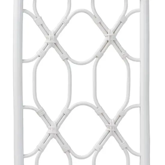bali & pari King Size Sampson Rattan Standalone Headboard White image {2}