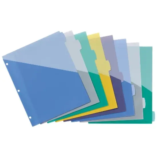 Write & Erase Plastic Dividers with Pockets, 8-Tabs, 2 Sets of 16177 image {5}