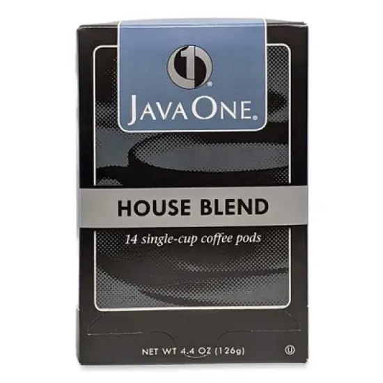 Java One Coffee Pods, House Blend, Single Cup, 14/Box image {1}
