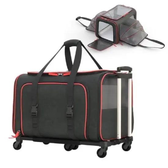 Expandable Wheeled Pet Carrier image {8}