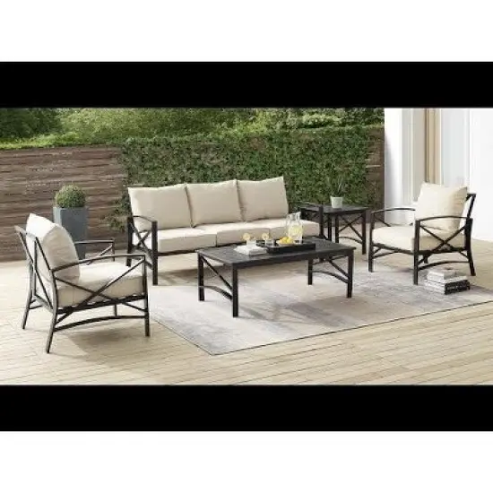 HomeStock Kaplan Outdoor Metal Table image {9}