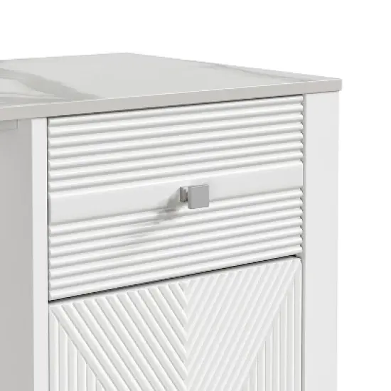 42" Wine Cabinet with Textured Patterns and Marbling Pattern Countertop - Festivo image {6}
