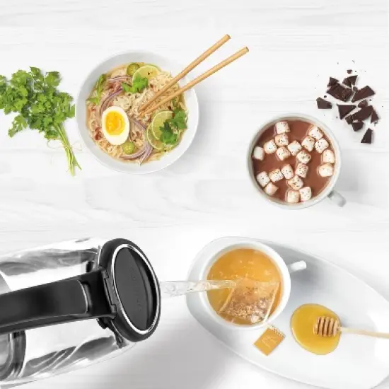 Cuisinart 1.7L Cordless Glass Electric Kettle Stainless Steel - GK-17N: Water Boiler, Blue Light, 1500W, 3-Year Warranty image {1}