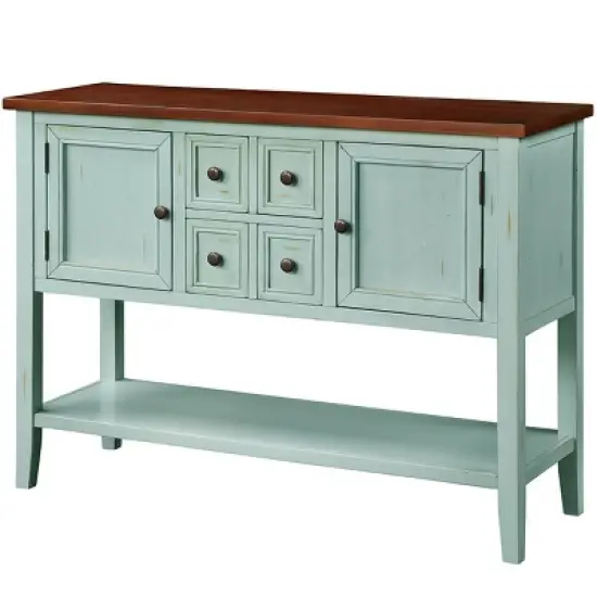 Modernluxe Cambridge Series Buffet Sideboard Console Table with Bottom Shelf image {4}