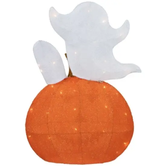 Northlight LED Lighted Jack-O-Lantern and Ghosts Halloween Decoration - 27.5" - Clear Lights image {5}