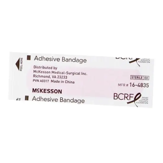 McKesson Breast Cancer Awareness Adhesive Strip Bandages, 100 Count, 1 Pack image {2}