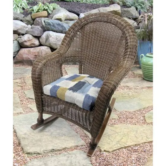 Outdoor Wicker Settee Seat/Chair Cushion Set - Jordan Manufacturing image {1}