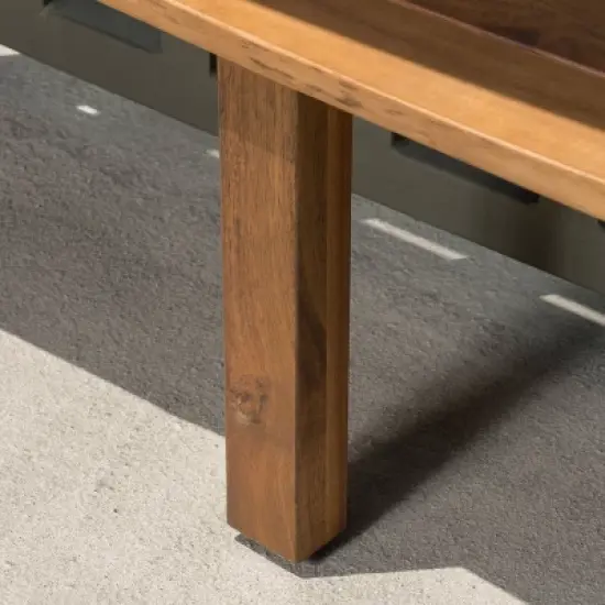 Caribbean 3pc Acacia Wood Patio Bar Set - Natural - Christopher Knight Home image {2}