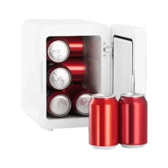 Frigidaire Gallery&reg; 9-Can Lighted Mirror Beauty Fridge, White image {2}