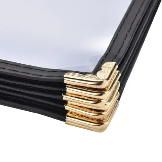 WeChef 20 Pack Restaurant Menu Covers 8.5 x 14" Book Style 7 Pages 14 Views Black image {1}