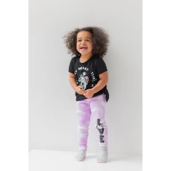 Disney Nightmare Before Christmas Sally Jack Skellington Girls T-Shirt and Leggings Outfit Set Toddler to Little Kid image {1}