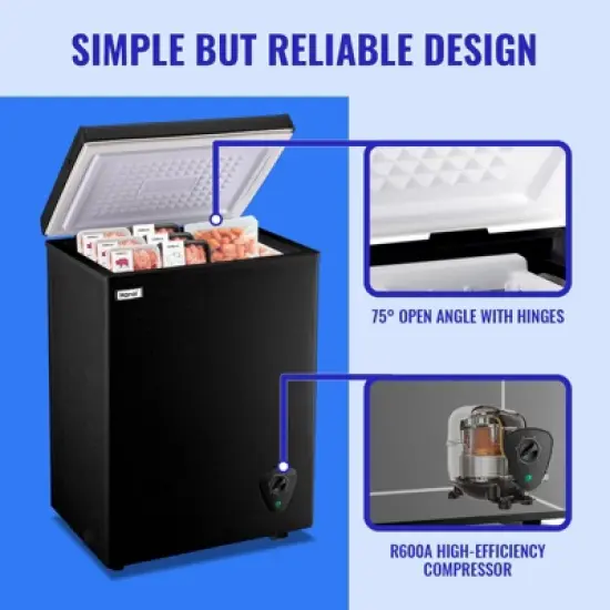 WANAI 17" Mini Chest Freezer BCBD-63 image {5}