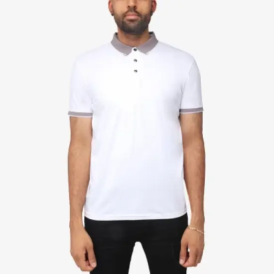 X RAY Men's Short Sleeve Snap-Placket Polo image {11}