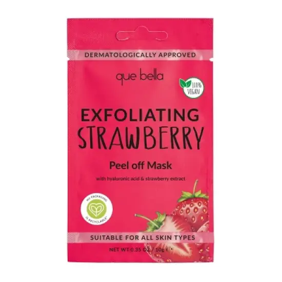Que Bella Exfoliating Strawberry Peel Off Mask - 0.35oz image {6}