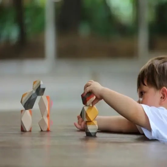 Plantoys| Geo Stacking Rock image {1}