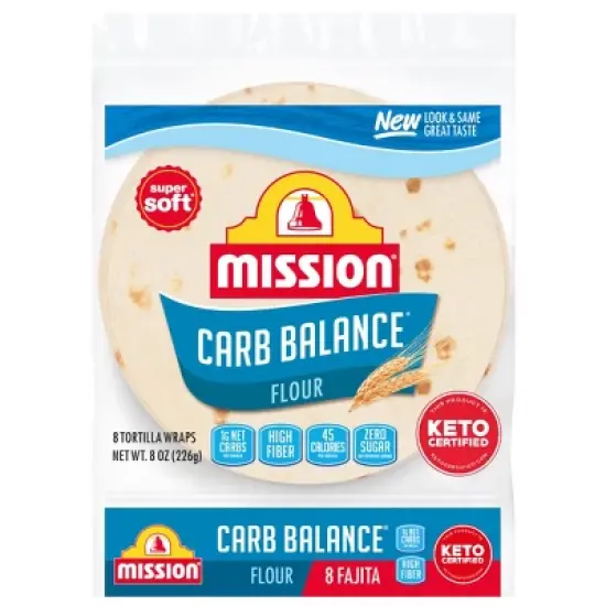 Mission Fajita Size Carb Balance Flour Tortillas - 8oz/8ct image {4}