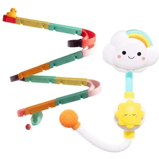 Interactive Bathtub Slide Set and Baby Shower Sprayer Toy Bundle &ndash; Fun Bath Toys for Toddlers, Educational and Durable Water Play Set image {5}