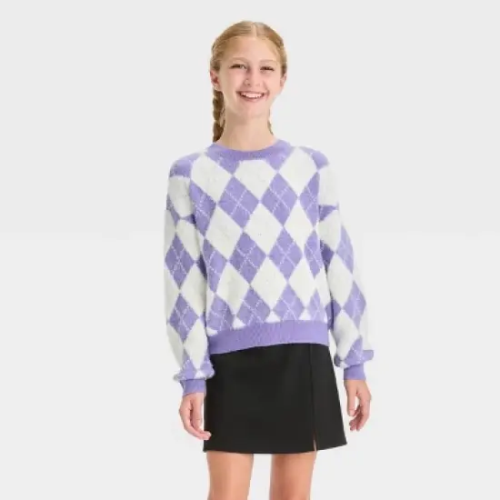 Girls' Fuzzy Pullover Sweater - art class&trade; image {3}