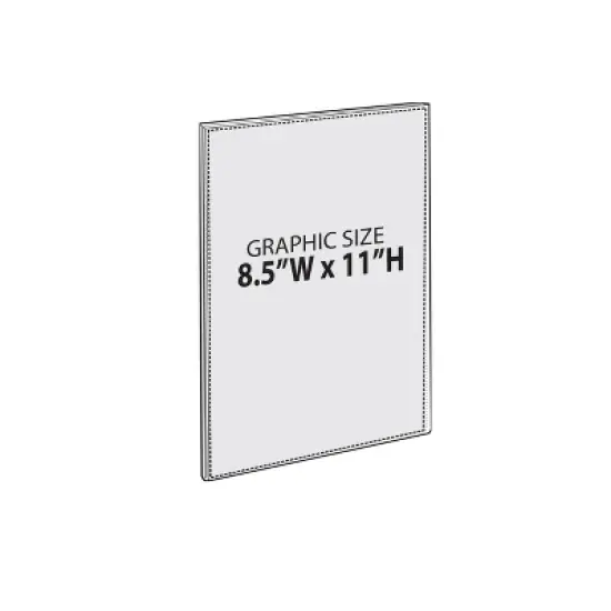 Azar Displays Clear Acrylic Magnet Back Sign Holder Frames 8.5" W x 11" H - Vertical / Portrait, 10-Pack image {3}