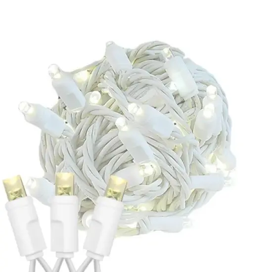 Novelty Lights LED Christmas String Lights 70 Mini Bulbs (Green Wire, 24 feet) image {13}