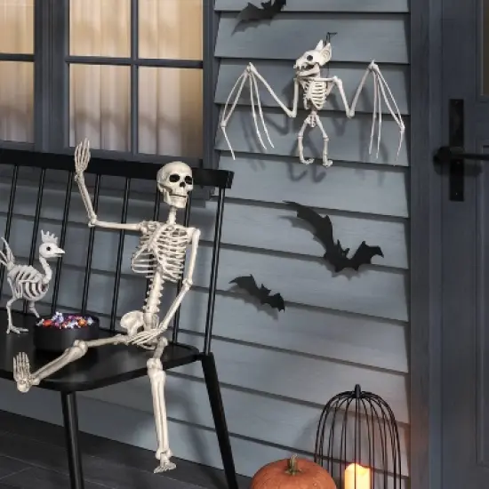 23" Bat Skeleton Halloween Decorative Prop - Hyde and EEK! Boutique&trade; image {1}