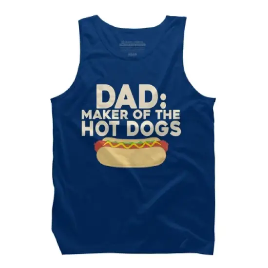Men's Design By Humans Dad Maker Of The Hotdogs By MeowShop Tank Top image {5}