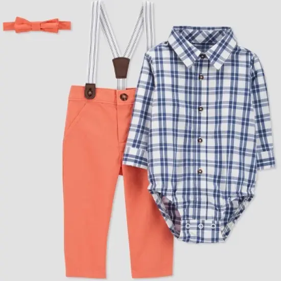 Carter's Just One You&reg; Toddler Boys' Gingham Top & Bottom Set - Coral image {4}