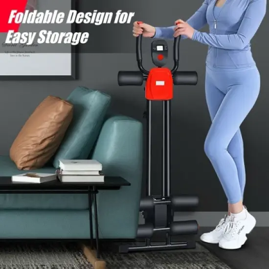 Costway Adjustable Foldable Core Abdominal Trainer AB Crunch Workout Machine W/Display image {4}