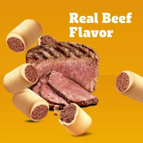 Pedigree Beef and Marrow Bone Flavor Bones and Crunchy Dog Treats - 6lbs image {3}