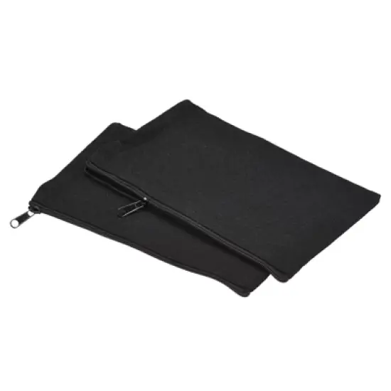 Unique Bargains Canvas Makeup Pencil Organizing Blank DIY Craft Zipper Pouches 10 Pcs image {3}