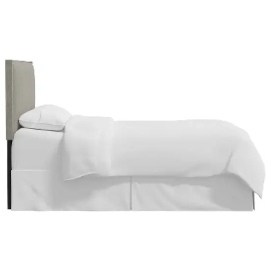 Arcadia Nailbutton Metallic Upholstered Headboard Groupie Pewter - Skyline Furniture image {3}