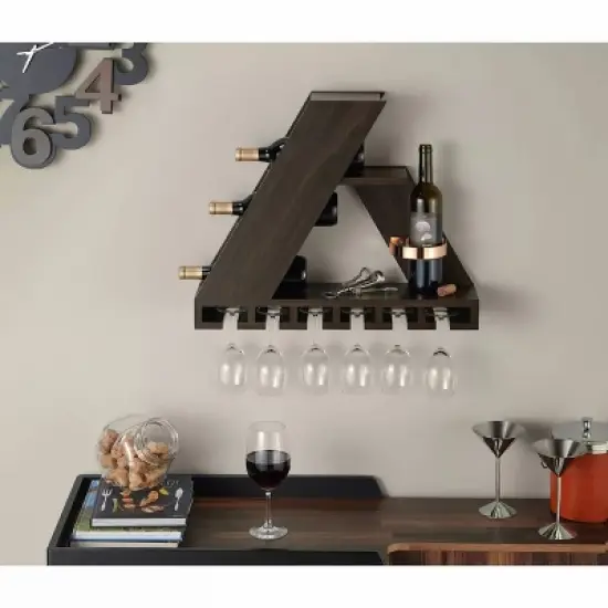 Quinne Compact Wine Rack Wenge - miBasics image {1}