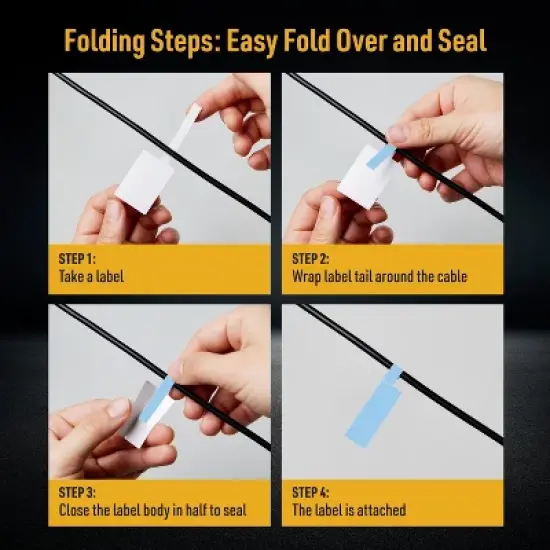 Avery Cable Labels, P-Style, 1.02" x 3.3", 8 Colors, 240ct (61541) image {3}